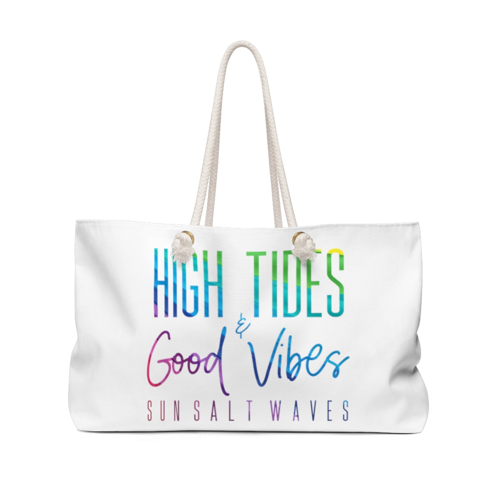 High Tides and Good Vibes Weekender Bag