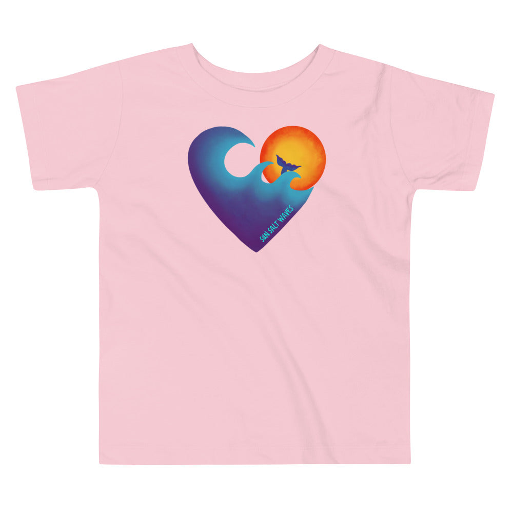 Chase the Sun Toddler Tee from Sun Salt Waves Pink