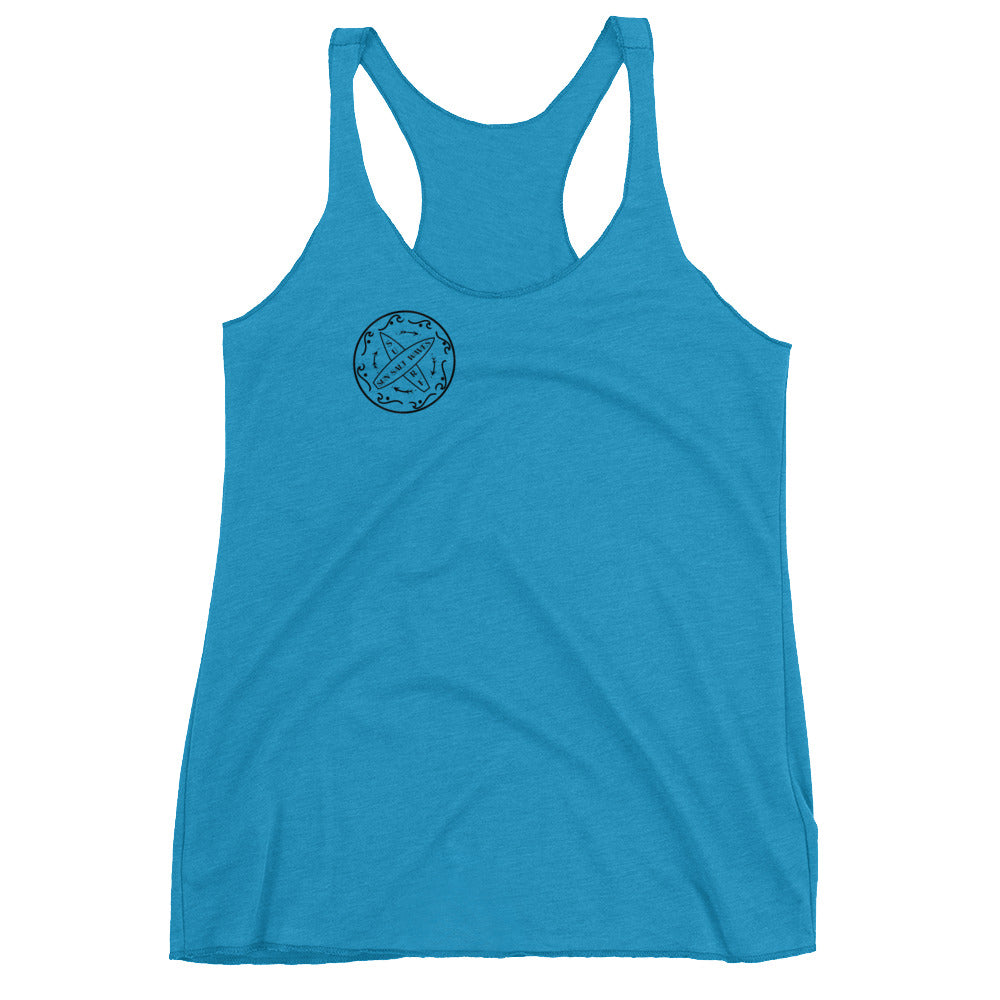 Surf School Racerback Tank from Sun Salt Waves Turquoise