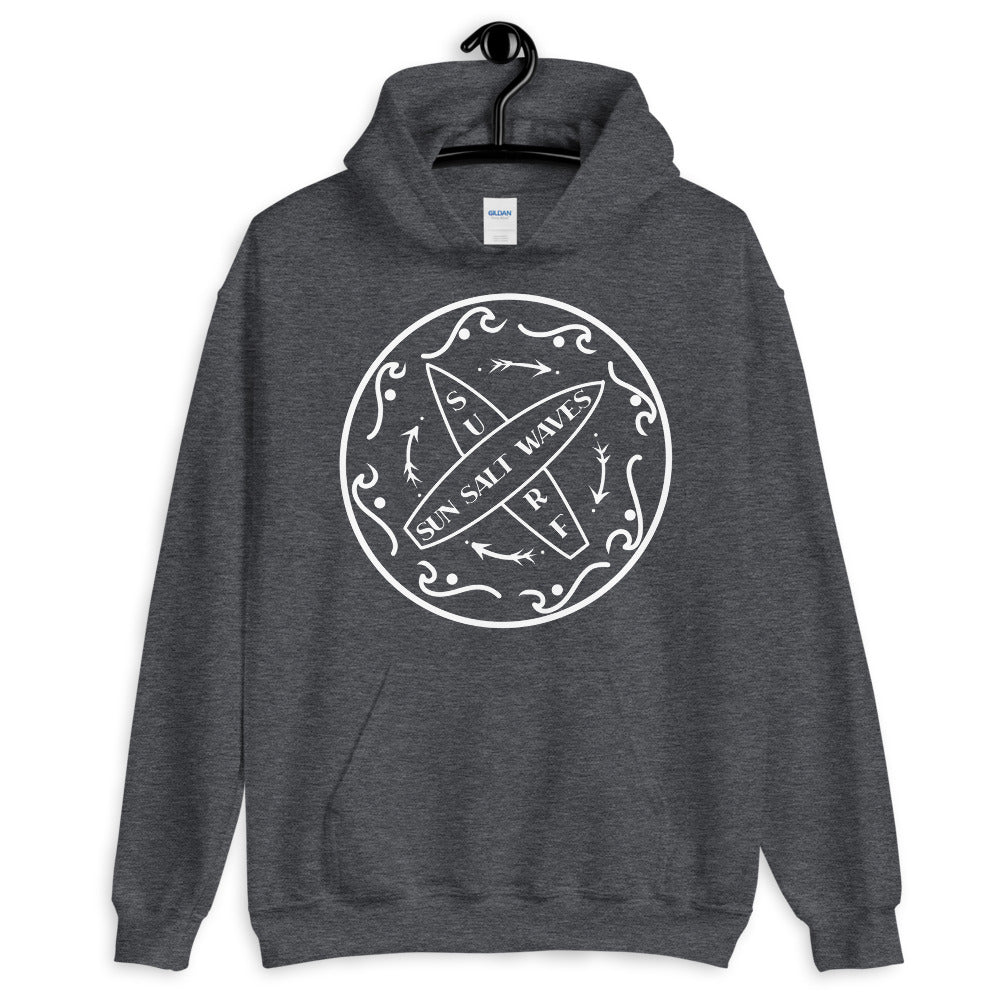 Surf School Hoodie from Sun Salt Waves Heather Charcoal Dark Gray