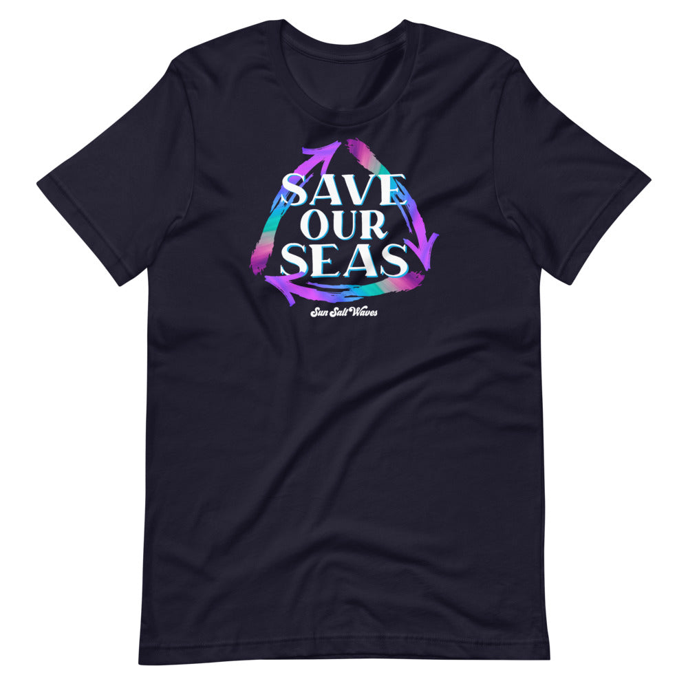 Save our Seas Tee from Sun Salt Waves Colorful Recycle Arrows