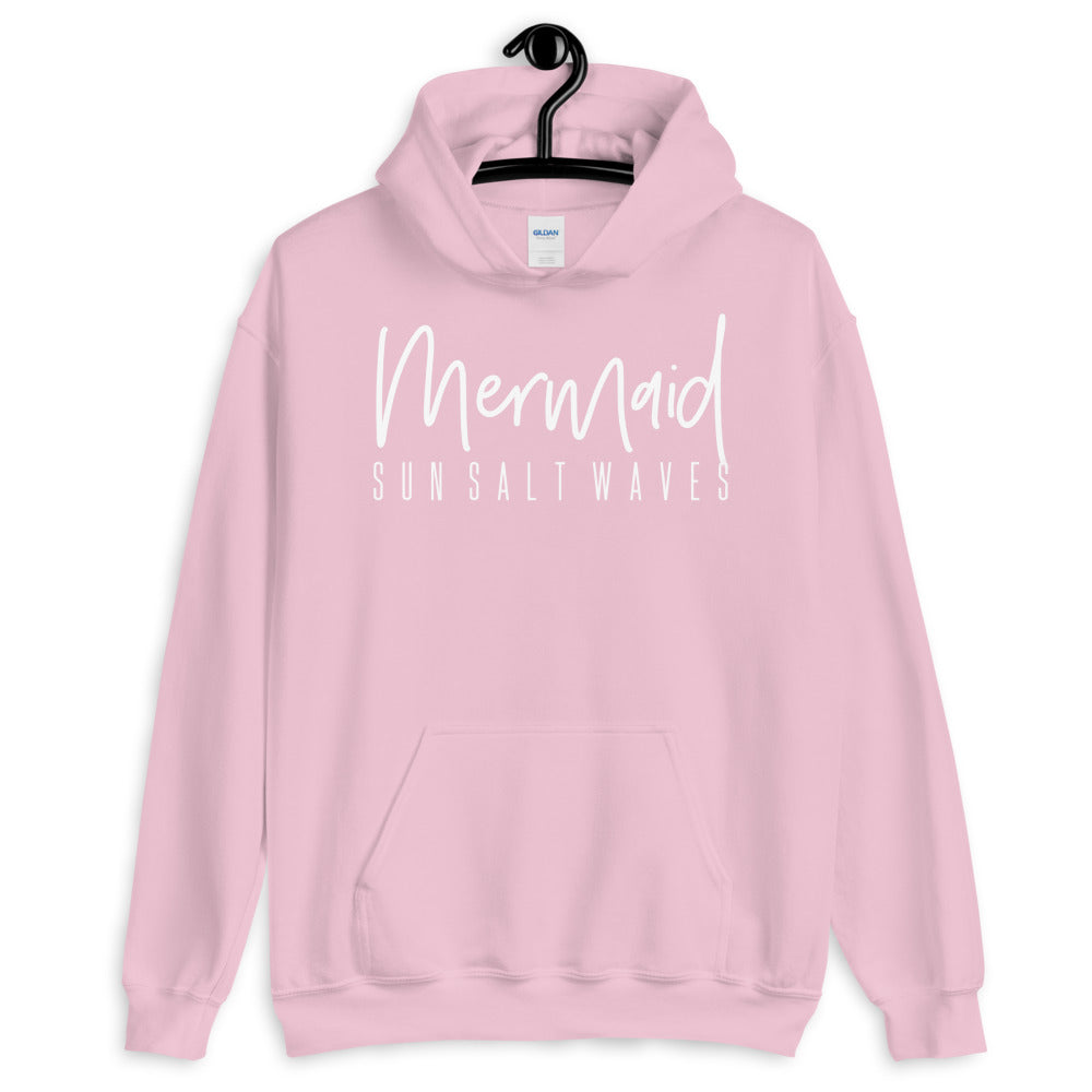 Sun Salt Waves Mermaid Light Pink Hoodie Unisex Men’s Women’s Graphic