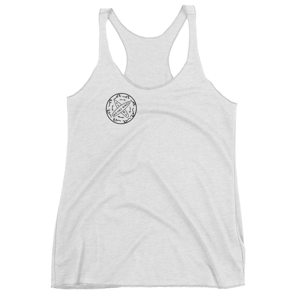 Surf School Racerback Tank from Sun Salt Waves Heather White