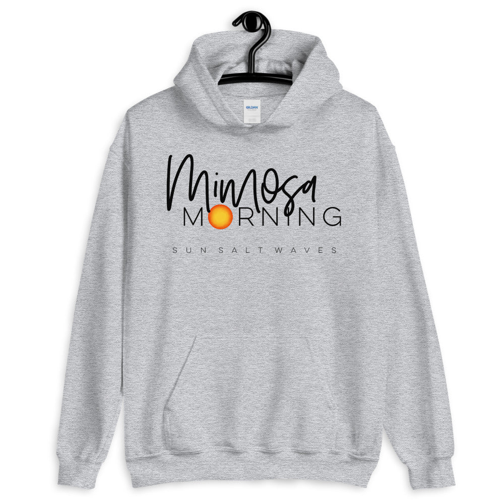 Sun Salt Waves Mimosa Morning Sport Light Grey Hoodie Unisex Men’s Women’s Graphic Sun in Morning