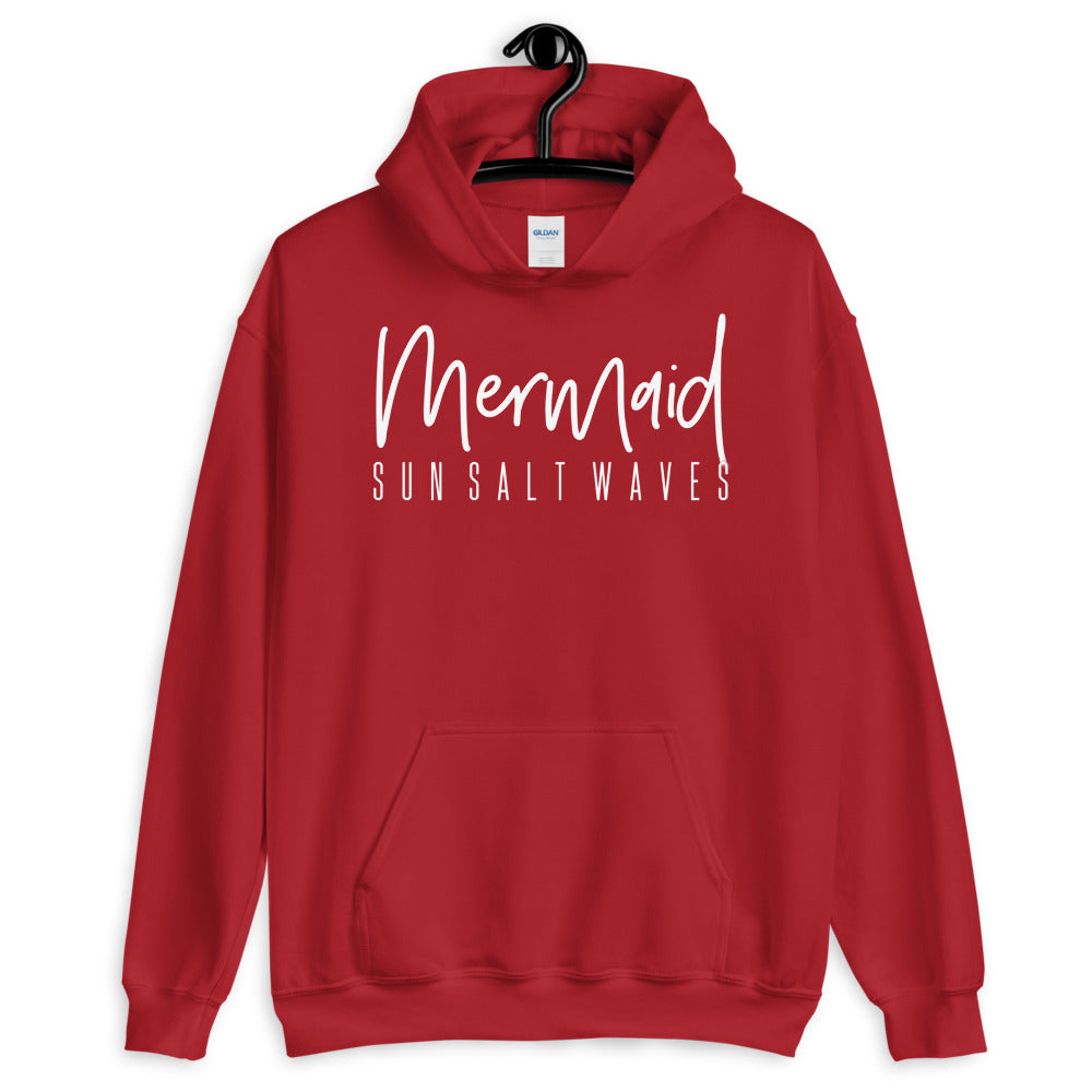 Sun Salt Waves Mermaid Red Hoodie Unisex Men’s Women’s Graphic