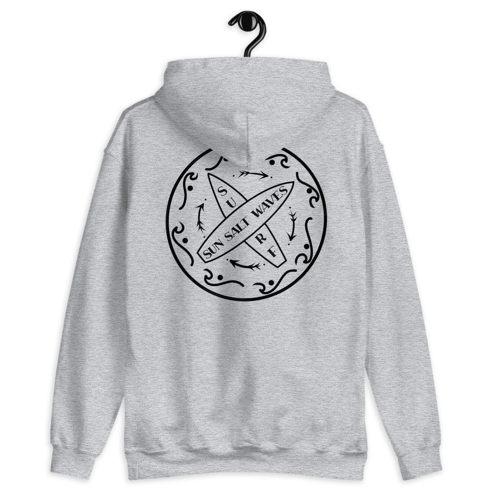 Surf School Hoodie from Sun Salt Waves Front and Back Print