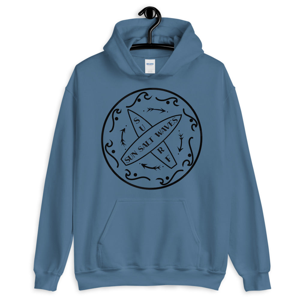 Surf School Hoodie from Sun Salt Waves Indigo Blue