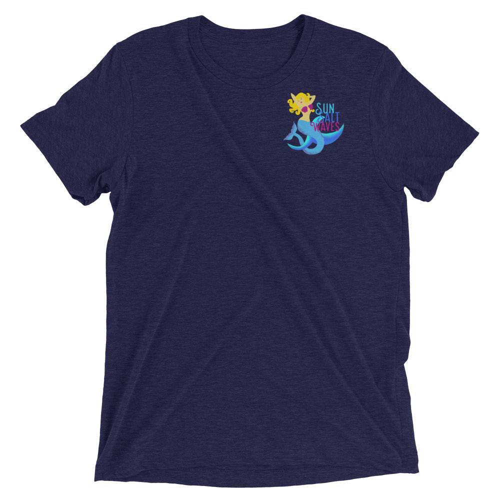 Blondie Mermaid Tee Unisex Multicolor Wave Sun Salt Waves Men’s Women’s Navy