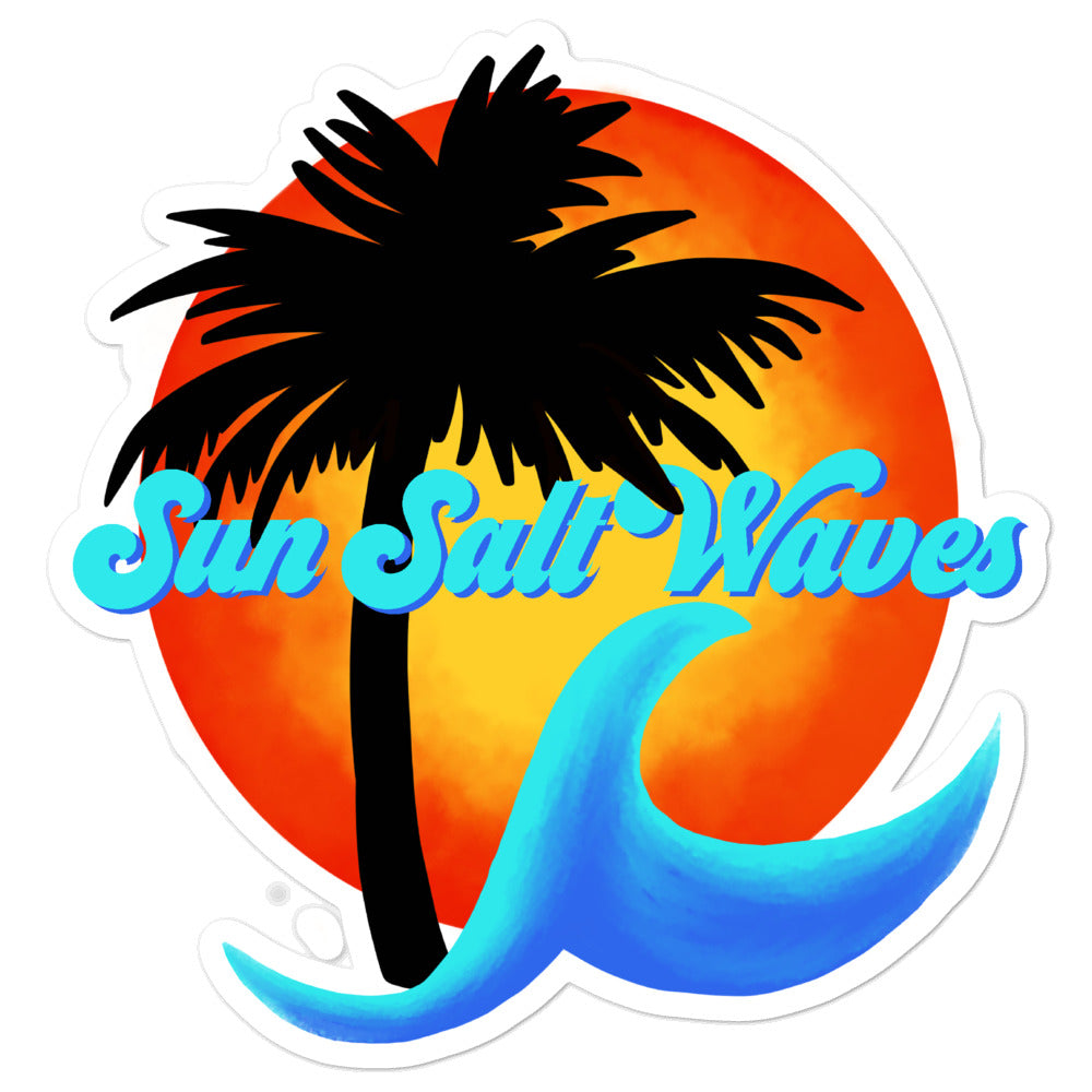 Sun Salt Waves Logo Stickers