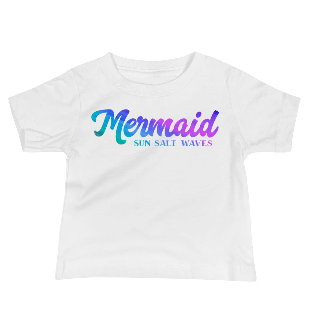 Mermaid Baby Tee Sun Salt Waves Colorful Mermaid