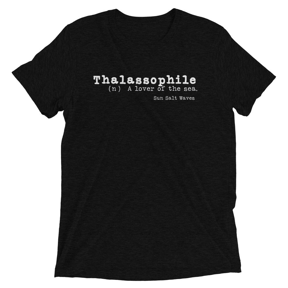 Lover of the Sea Tee Unisex Graphic Thalassophile Dictionary Print Definition Sun Salt Waves Men’s Women’s Black