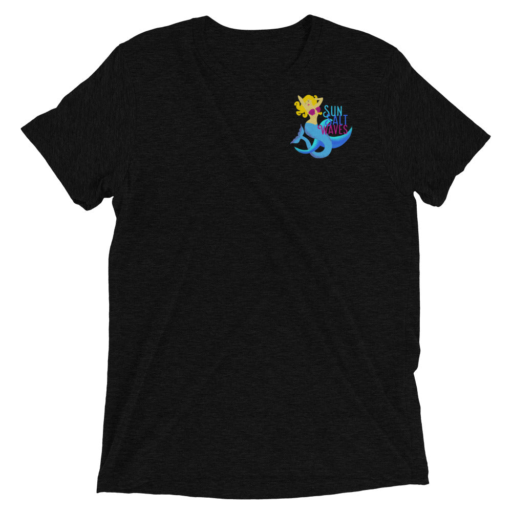 Blondie Mermaid Tee Unisex Multicolor Wave Sun Salt Waves Men’s Women’s Black