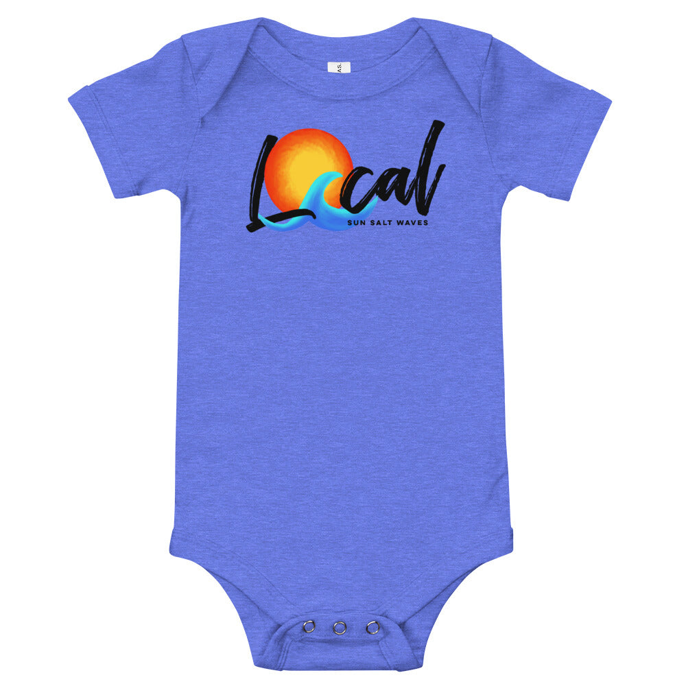 Sun and Waves ‘Local’ Onesie Sun Salt Waves Heather Blue