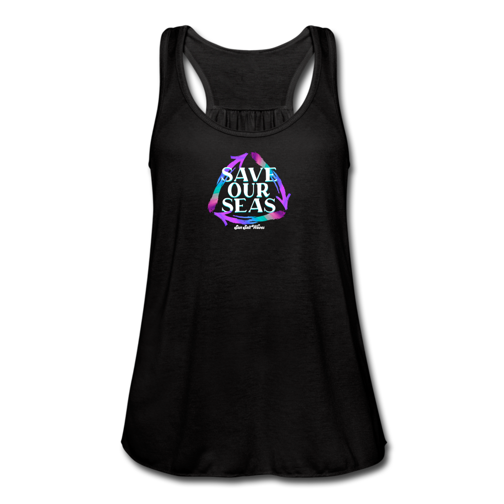 Save Our Seas Flowy Tank Top - black