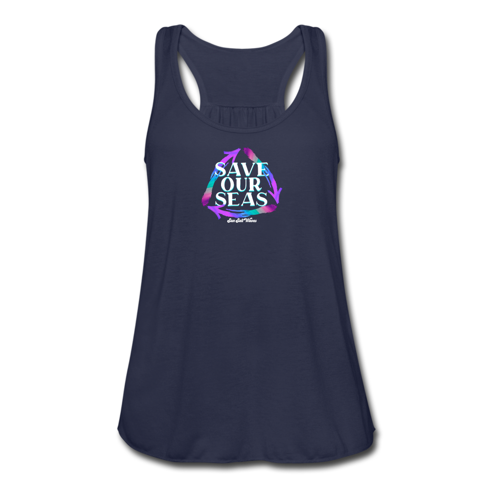Save Our Seas Flowy Tank Top - navy
