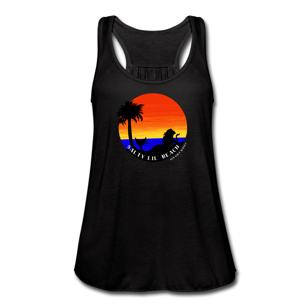 Salty Beach Flowy Racerback Tank - black