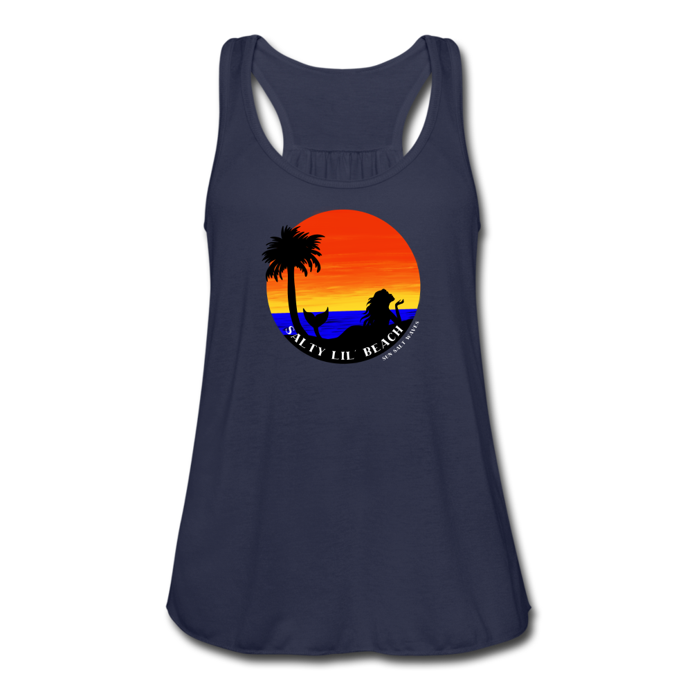 Salty Beach Flowy Racerback Tank - navy