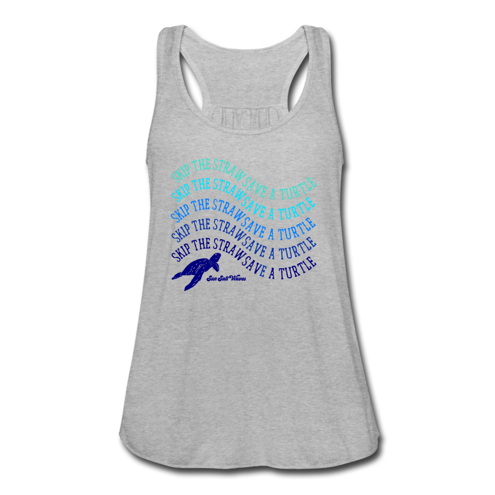 Women's Flowy Tank Top by Bella - heather gray