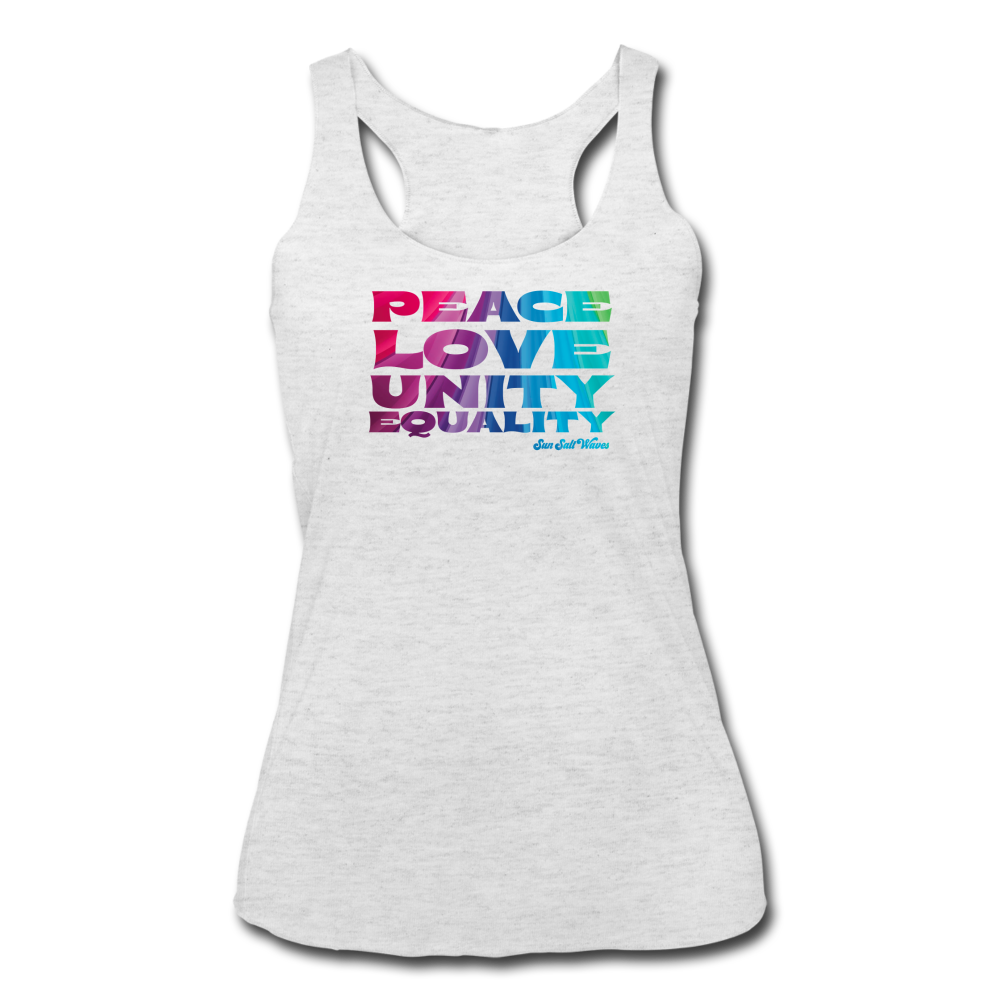 Spread Love Racerback Tank - heather white