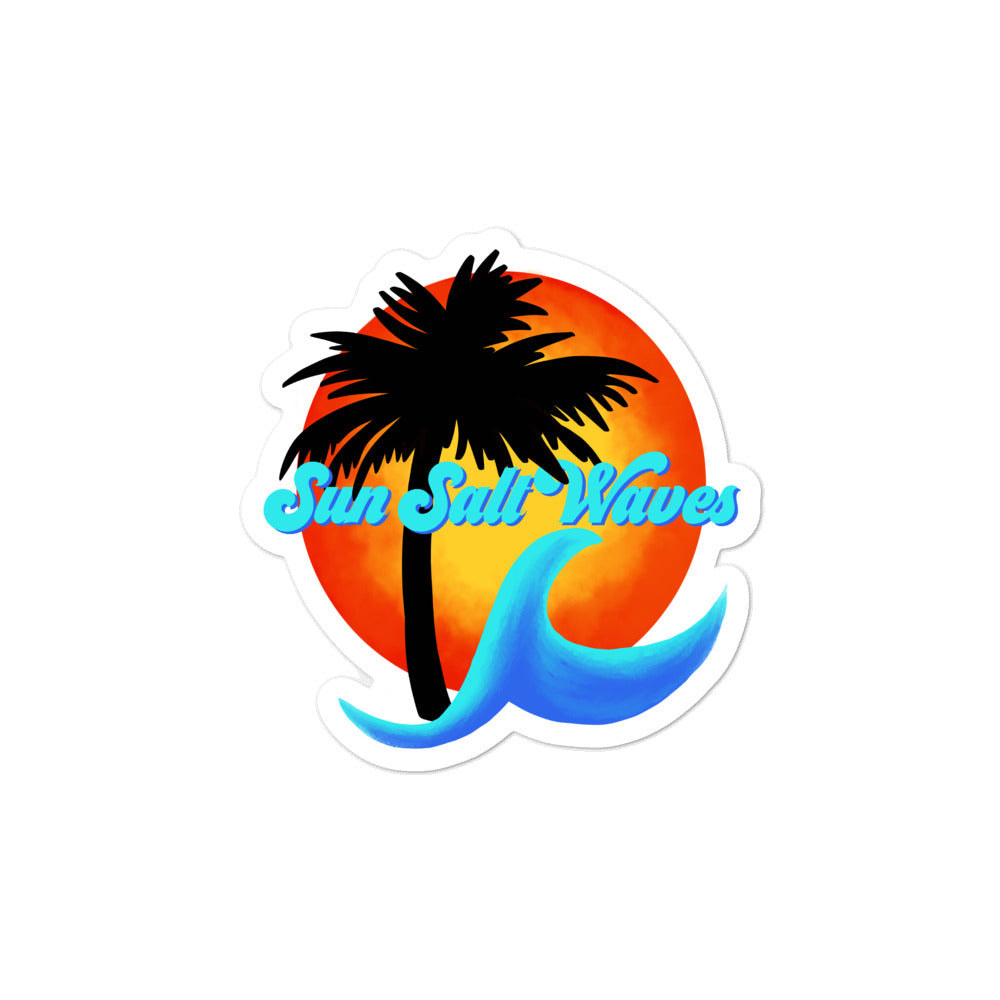Sun Salt Waves Logo Stickers