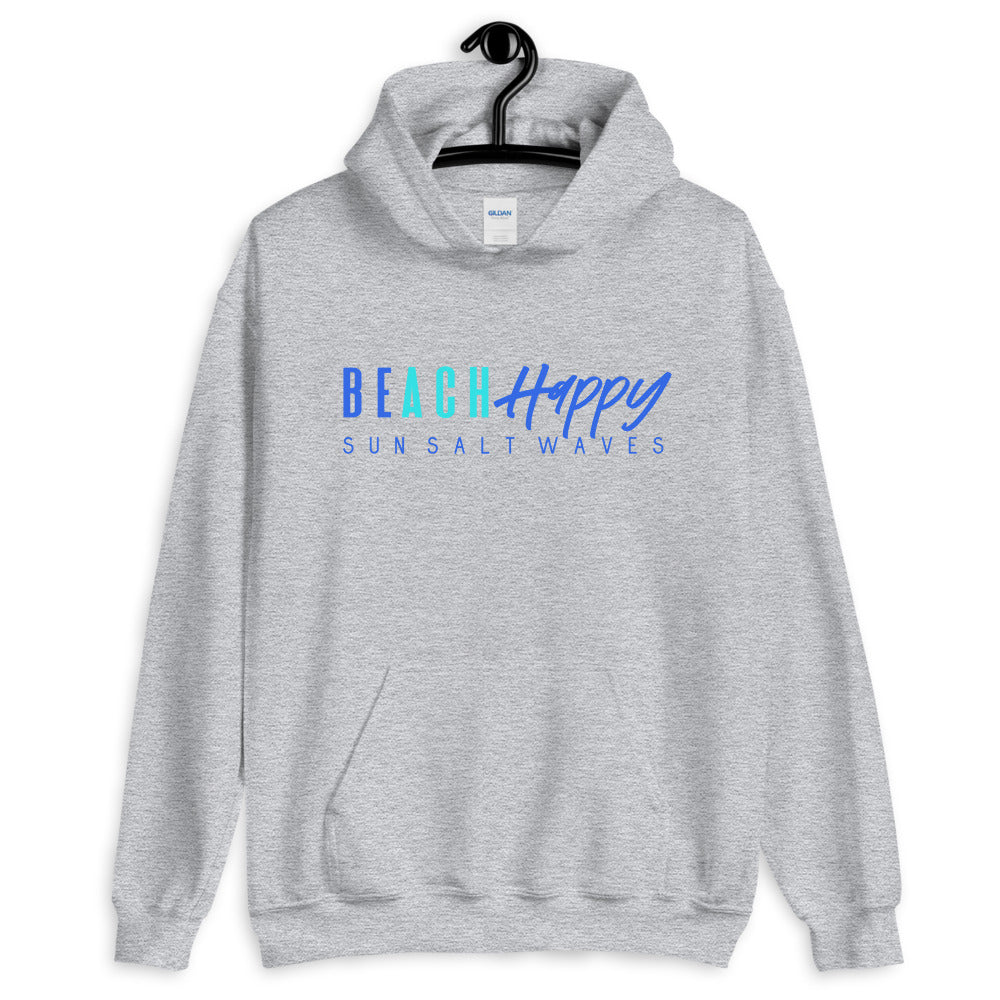 Sun Salt Waves Be Happy Hoodie Unisex Sport Grey Women’s Men’s Graphic Beach Happy