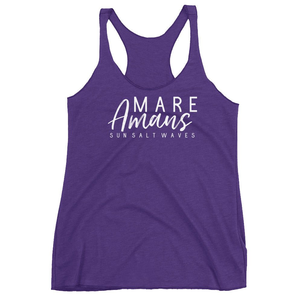 Sea Lover Racerback Tank Sun Salt Waves Latin Mare Amans Junior Women Purple