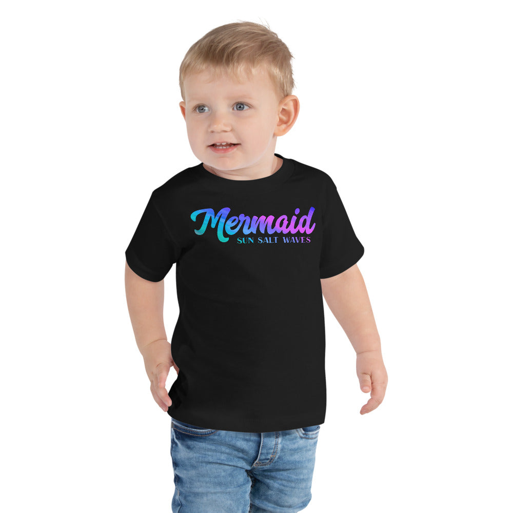 Mermaid Toddler Tee from Sun Salt Waves Rainbow Graphic Baby Boy Model