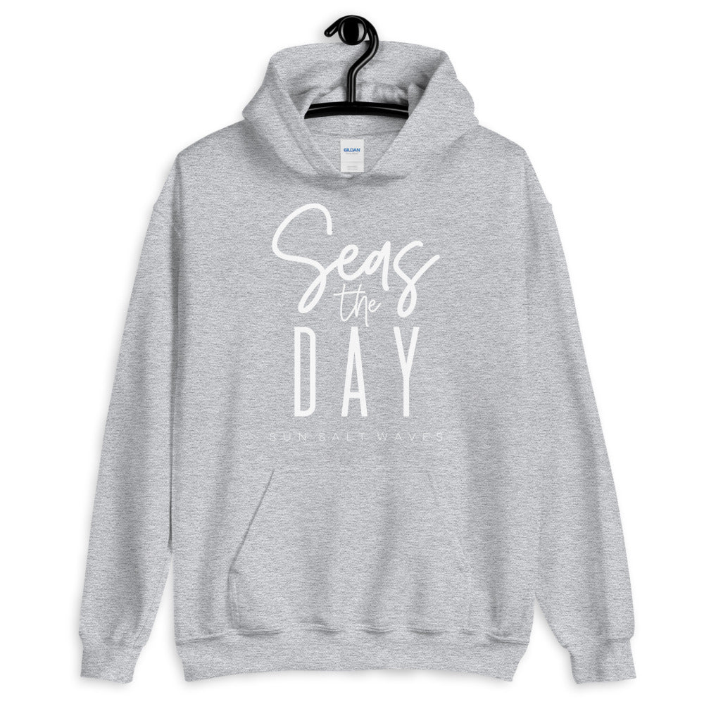 Sun Salt Waves Seas the Day Sport Light Grey Hoodie Unisex Men's Women's Graphic Seize the Day