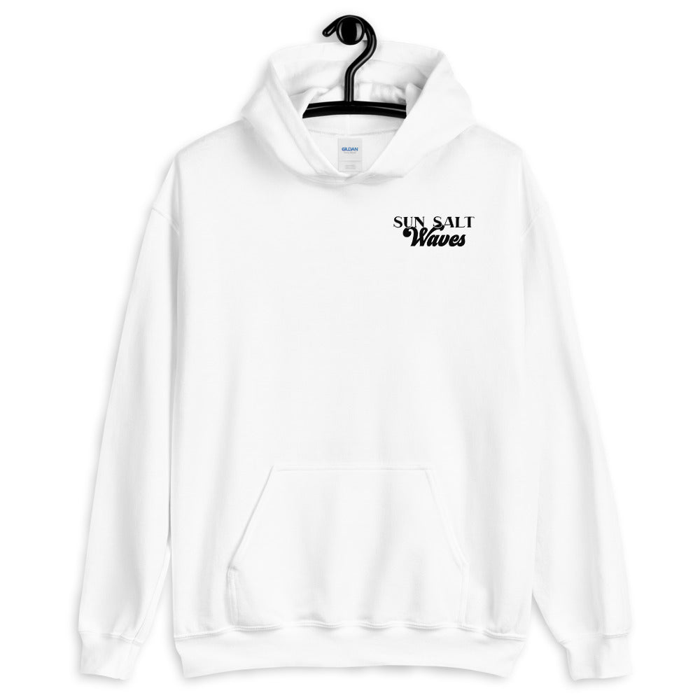 Surf School Hoodie from Sun Salt Waves Front and Back Print White