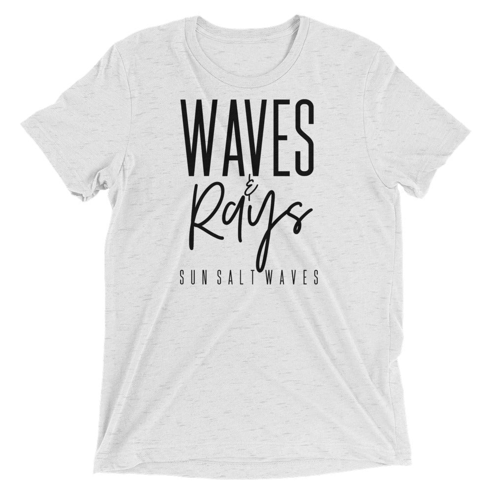 Waves and Rays Tee Unisex Graphic Tee Sun Salt Waves Men’s Women’s Sun Salt Waves Heather White