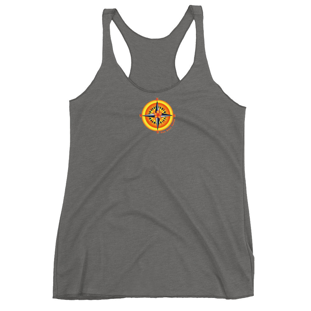 Find Your Way Racerback Tank Compass Women Junior Gray