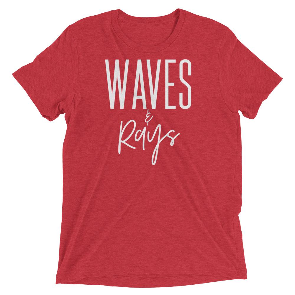 Waves and Rays Tee Unisex Graphic Tee Sun Salt Waves Men’s Women’s Sun Salt Waves Red