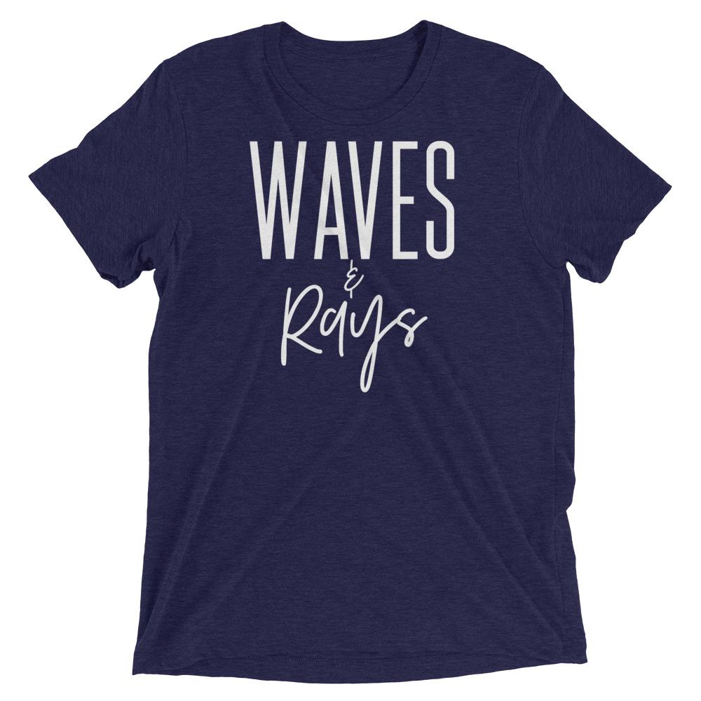 Waves and Rays Tee Unisex Graphic Tee Sun Salt Waves Men’s Women’s Sun Salt Waves Navy 