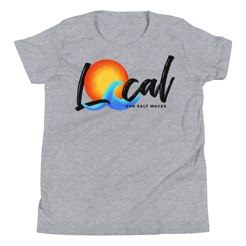 Sun and Waves ‘Local’ Youth Tee from Sun Salt Waves exclusive, ‘Local’ sun and wave design, reminiscent of vintage California Heather Gray 