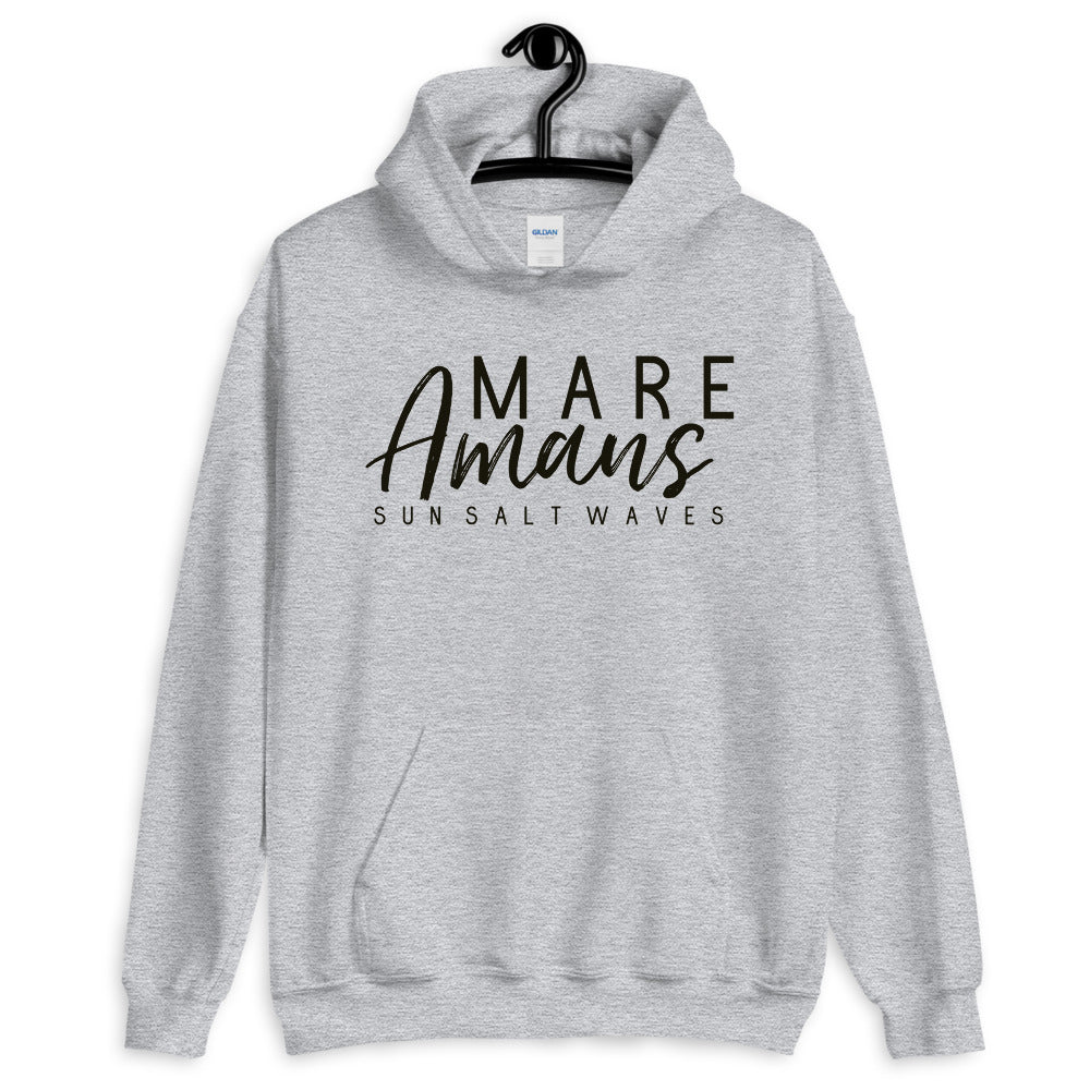 Sun Salt Waves Sea Lover Sport Light Grey Hoodie Unisex Men's Women's Graphic Latin Mare Amans